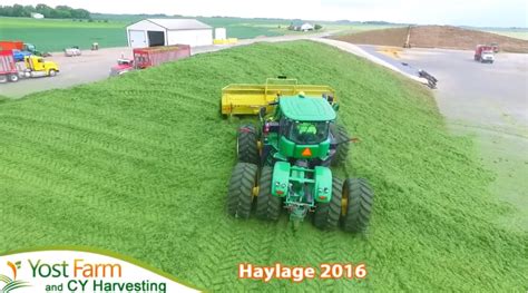 Yost Farm Cy Harvesting Haylage With Claas Jaguar And John Deere