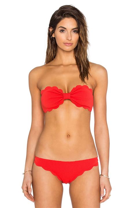 Marysia Swim Antibes Bikini Top In Poppy Red Bikini Tops Bathing