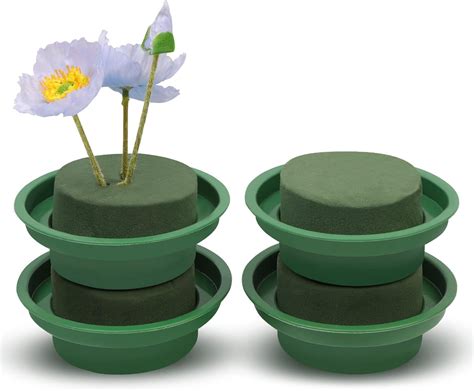 4 Pcs Floral Foams Round In Bowl Green Flower Foam Diy Flower