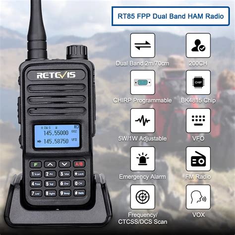 Retevis RT85 Emisoras De Radioaficionado Walkie Talkie Profesional