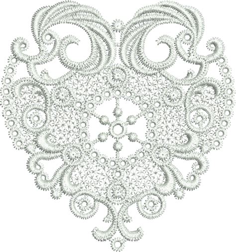 Lace Heart Fsl Embroidery Motif 10 By Sue Box Sue Box Creations