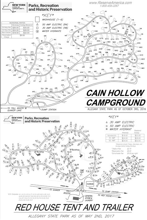 Allegany State Park Cabin Map