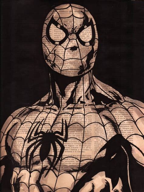 Spiderman Andrea Boriani Carta Antica Del Peint Catawiki