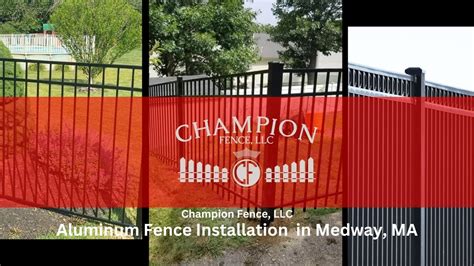 Aluminum Fence Installation In Medway Ma Champion Fence Llc Youtube