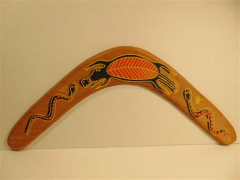 Souvenir Painted Wooden Boomerang Ebay