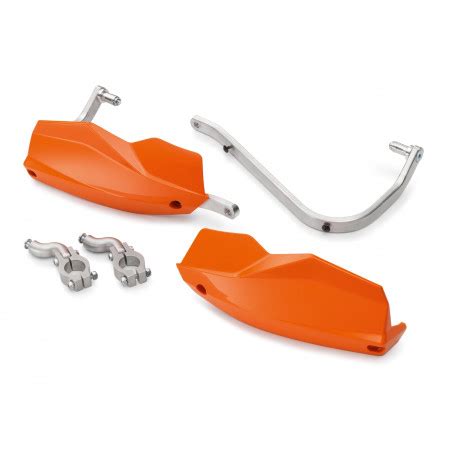 Kit de protège main Orange avec renforts aluminium pour KTM 125 390