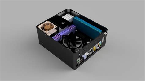 Mini Itx Pc Nas Case Low Profile Par Lfpoulain Téléchargez