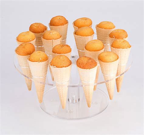 Clear Acrylic Ice Cream Cone Sushi Hand Roll Stand Holder China