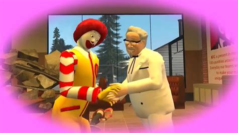 Smg Clip Ronald Mcdonald Peace With Colonel Sanders Youtube