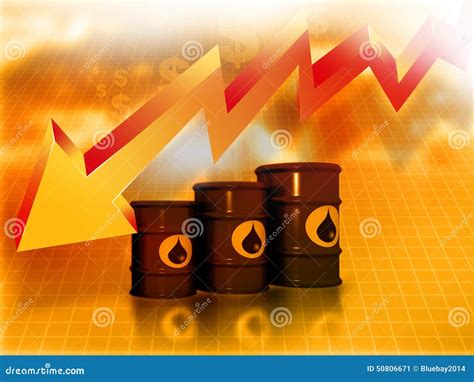 Falling Oil Price Graph Stock Illustration Illustration Of Backdrop