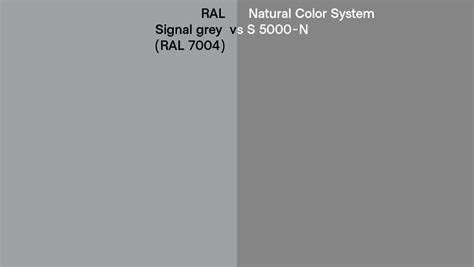 Ral Signal Grey Ral 7004 Vs Natural Color System S 5000 N Side By