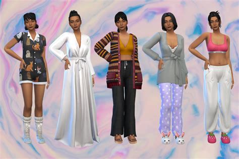 Clown Sims Pajama Party Sims 4 Sleepwear Lookbook