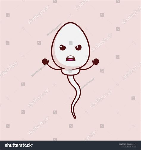 Cute Human Sperm Character Mascot Sperm Stock Vector Royalty Free