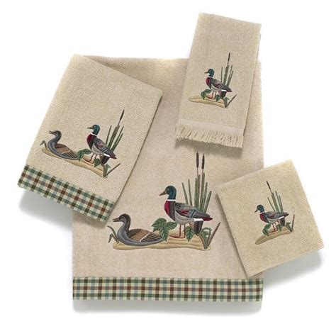 Avanti Linens Mallard Ducks 4 Piece Towel Set 03589slin Linen Hand