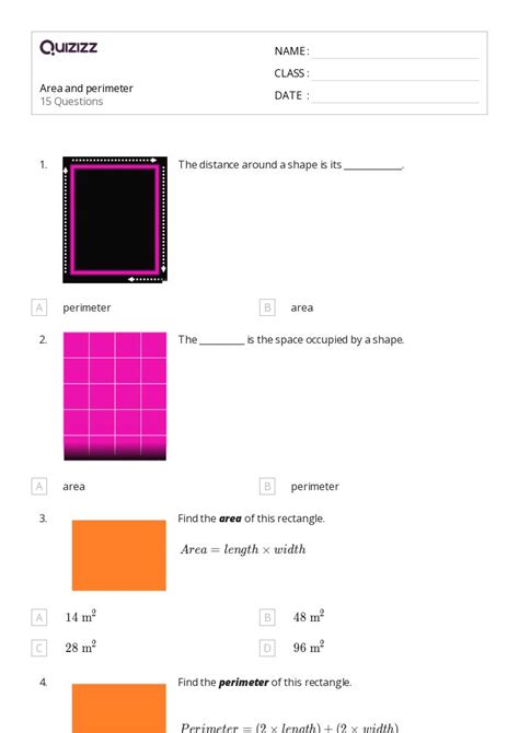 Perimeter Worksheets For Th Grade On Quizizz Free Printable