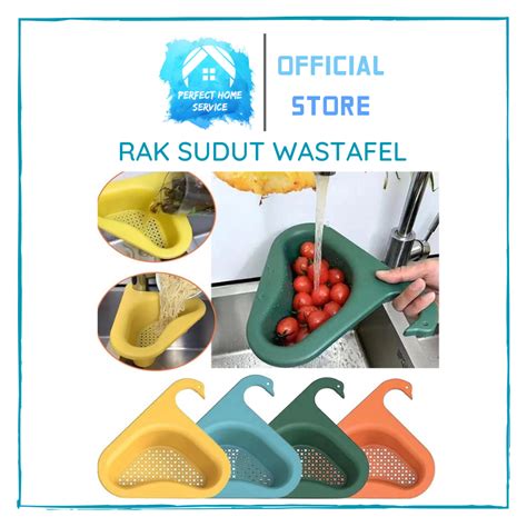 Jual Rak Sudut Tirisan Wastafel Saringan Bentuk Angsa Perfecthome