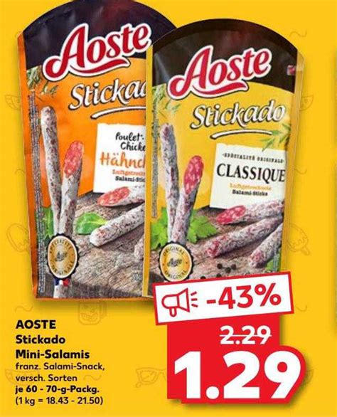 Aoste Stickado Mini Salamis Angebot Bei Kaufland