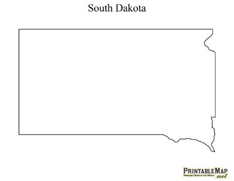 Printable Map of South Dakota | Clipart Panda - Free Clipart Images