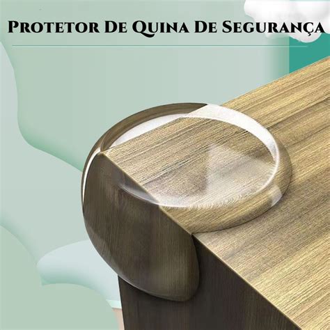 Kit Protetores De Quina Canto Silicone Redondo Protetor De Canto De