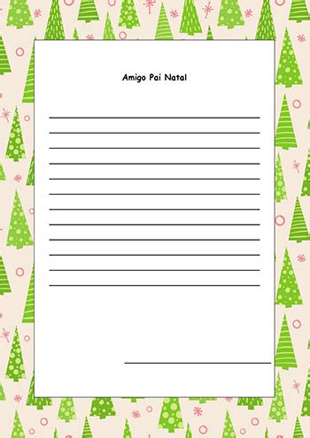 Carta Ao Pai Natal Para Menino