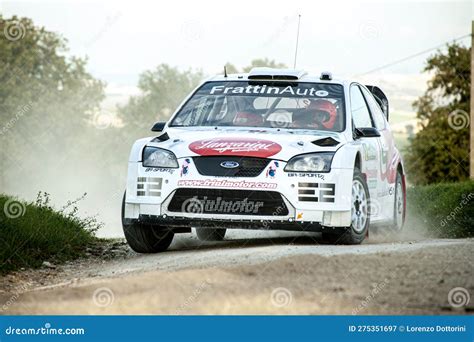 Ford Focus St Rally Car On Race Rally Balcone Delle Marche November