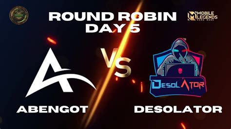 Round Robin Day Abengot Vs Desolator Bagong Sibol Ml Tournament