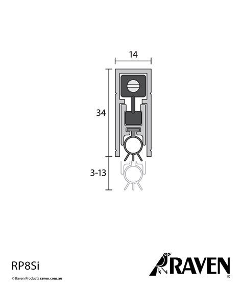 Automatic Door Bottom Seals RP8Si