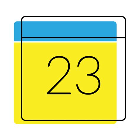 Icono De La Fecha Del Calendario Amarillo Y Azul Descargar Png Svg