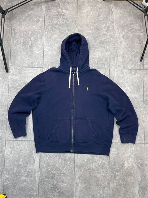 Vintage Polo Ralph Lauren Zip Up Hoodie Mens Size Xxl Etsy
