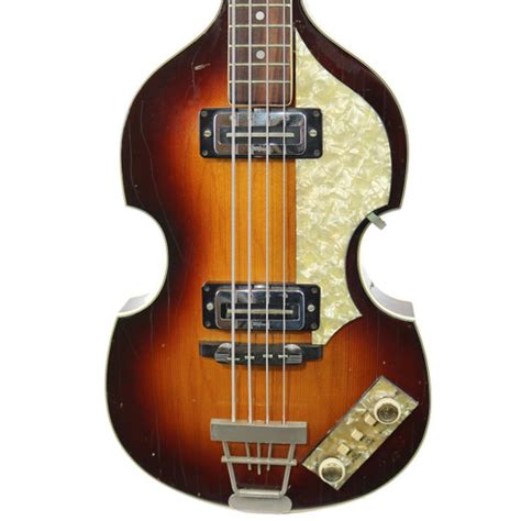 Vintage 1970 Hofner 5001 Bass Sunburst Cream City Music