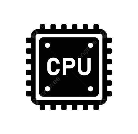 Computer Cpu Vector Icon Illustration Gpu Data Business Vector Gpu