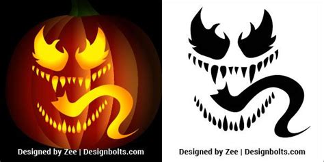 5 Venom Pumpkin Carving Stencils Printable Patterns Ideas For