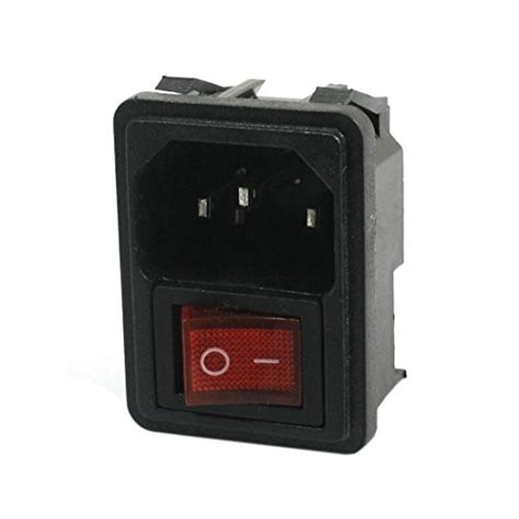 Buy Uxcell Male Power Socket Iec C Ac V A Spst Inlet Module