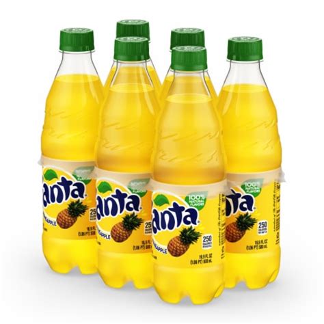 Fanta Pineapple Soda Pop Fruit Flavored Soft Drink 6 Ct 16 9 Fl Oz