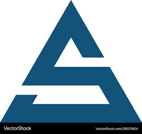 Initial S Triangle Logo Royalty Free Vector Image