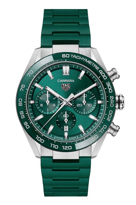 Introducing The Green Rubber Tag Heuer Carrera Chronograph Mm