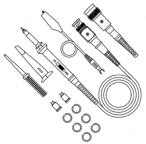 [2-sets] Oscilloscope Probe 100Mhz 1x 10x for HP Tektronix, etc. (Gray) | AST Labs