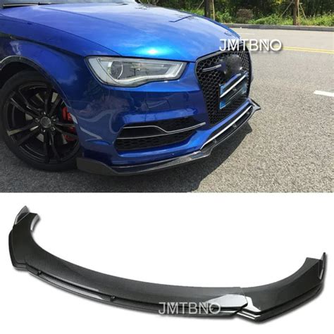 Carbon Fiber Front Bumper Lip Spoiler Splitter Kits For Audi A3 A4 A5