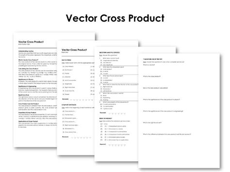 Vector Cross Product | Teaching Resources