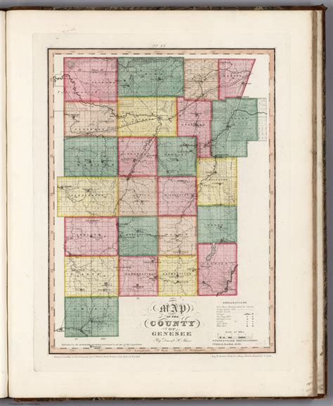 Map Of The County Of Genesee New York Burr David H 1803 1875