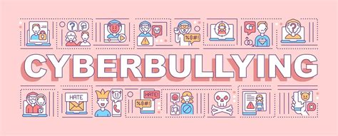 Cyberbullying Word Concepts Banner Spreading Lies And Threats Online