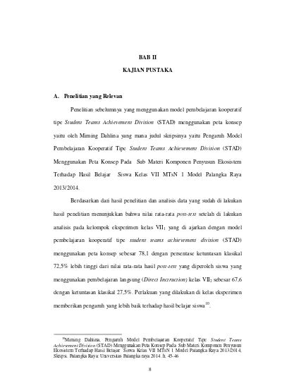 Bab Ii Kajian Pustaka A Penelitian Yang Relevan Pengaruh Model