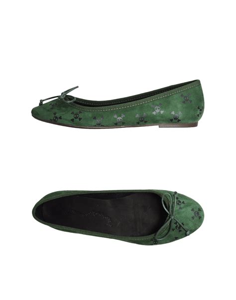 Penelope Ballet Flats in Green (emerald green) | Lyst