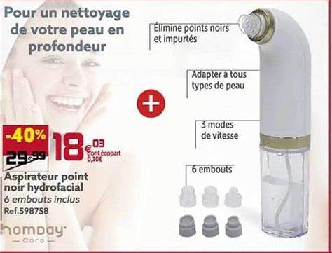 Promo Aspirateur Point Noir Hydrofacial Homday Chez Gifi