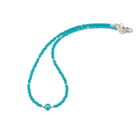 Turquoise Seed Bead Necklace Turquoise Choker Necklace Small Turquoise Necklace Turquoise