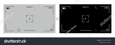 Camera Viewfinder Set Vectorrecorder Cam Display Stock Vector (Royalty ...