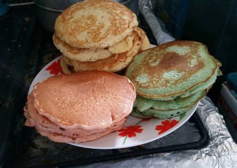 Hot Cakes De Colores Receta De Federico Negrete Cookpad