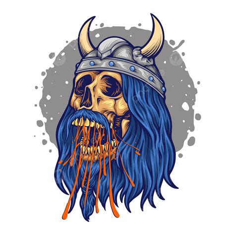 T Shirt Label Vector Hd Images Viking Skull Head Horned Helmet Vector