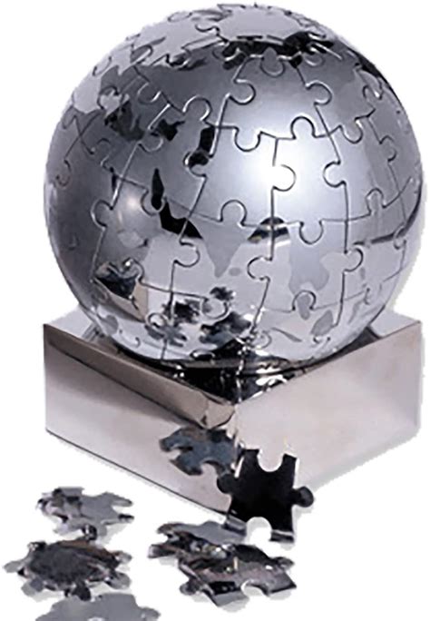 Jigsaw World Puzzle Globe Stainless Steel Can Be Personalised With