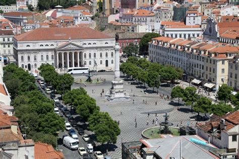 Rossio Square Is The Popular Name Of The Pedro Iv Square In The City Of